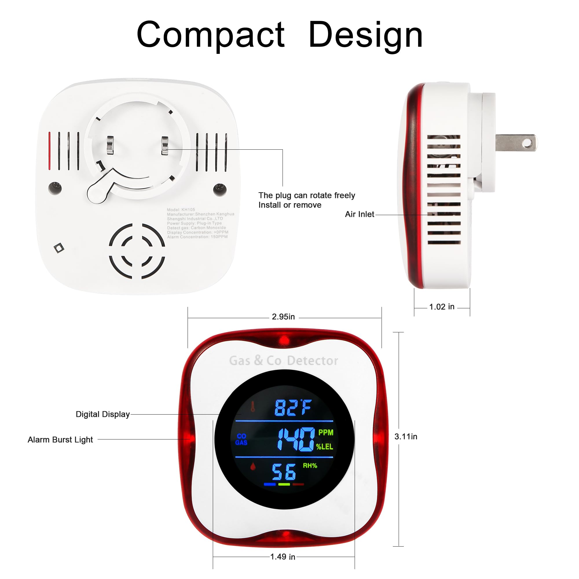 جهاز كشف الغاز وثاني أكسيد الك - مراجعة Co Detector Plug وسعره