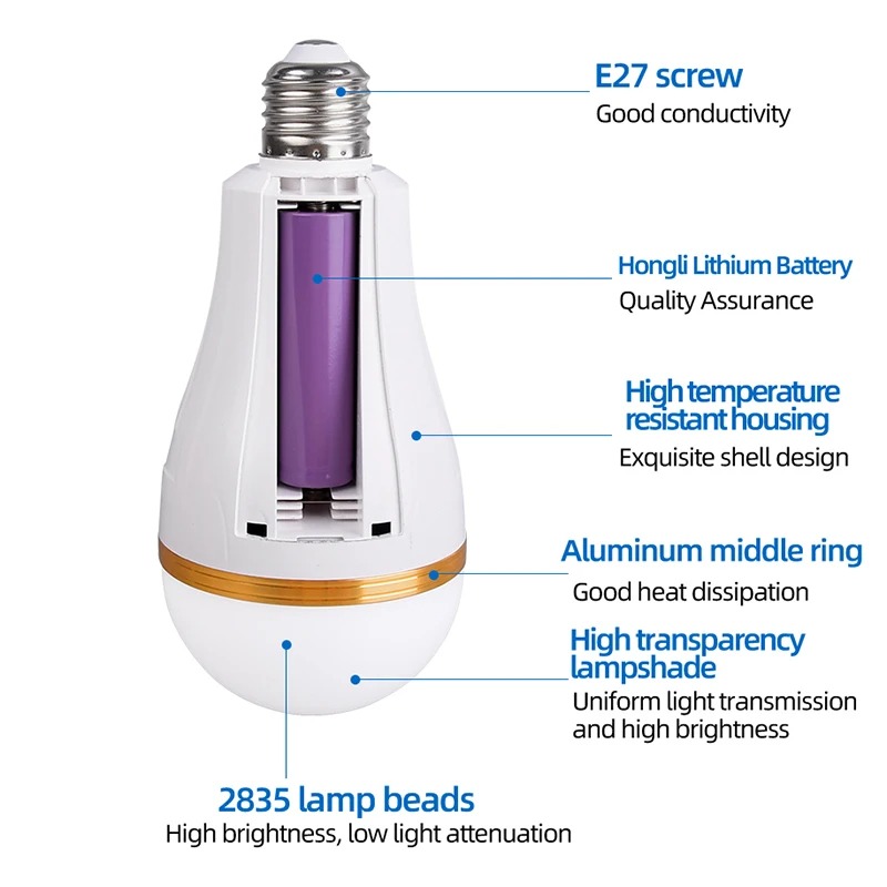 لمبة إضاءة ليد مع بطاريتين ليث - مراجعة Power Outage Light وسعره